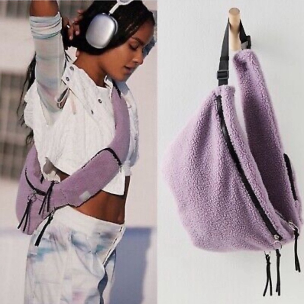 NWT // Free People (MSRP $78) Overachievers Sherpa Sling Bag